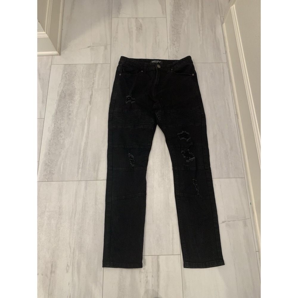 Smoke And Ash Denim Jeans Mens Size 30X30 Black
